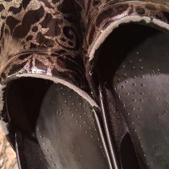 Dansko Black and Silver Floral Women's Mules - Picture 9 of 12